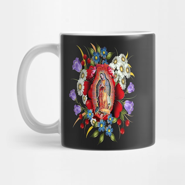 Our Lady of Guadalupe Mexican Virgin Mary Mexico Flowers Tilma by hispanicworld